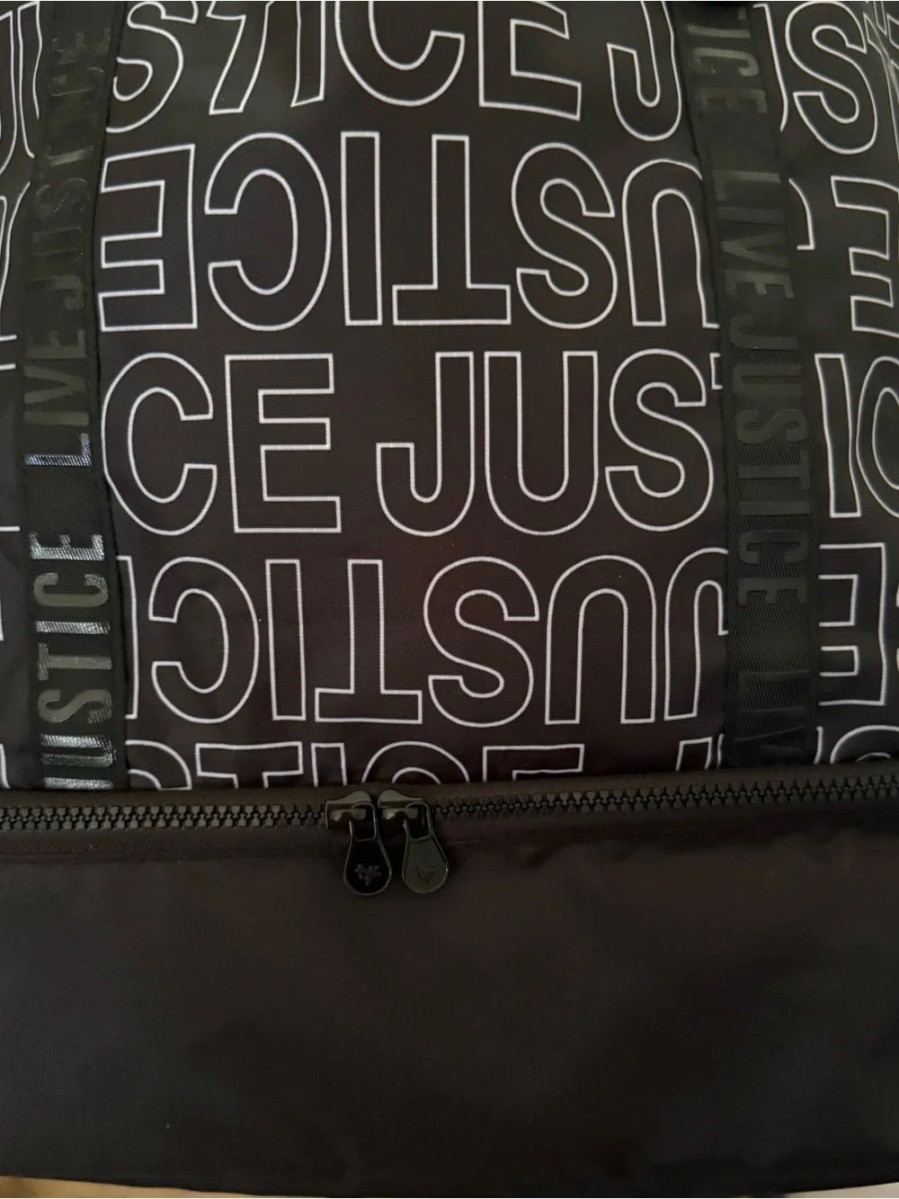 Justice Logo Drawstring Sport/Dance/ Travel Tote NWT